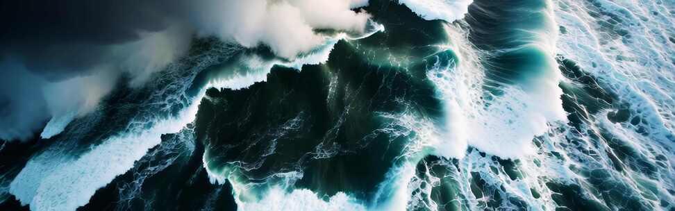 大海海浪浪花航拍视频合集