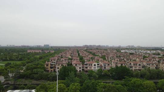 上海奉贤区海边别墅4K航拍