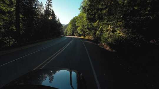 秋季，华盛顿州，道路，驾驶