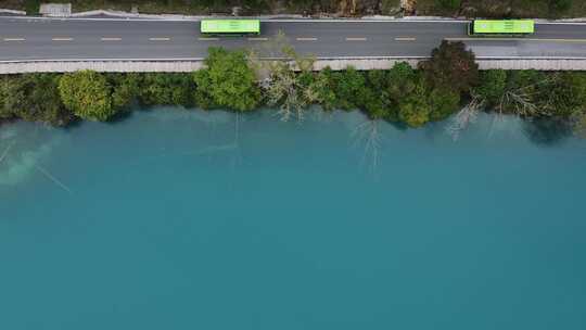 九寨沟 湖泊公路 森林 唯美 川西 风光