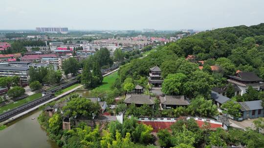 航拍湖北黄冈东坡赤壁4A景区