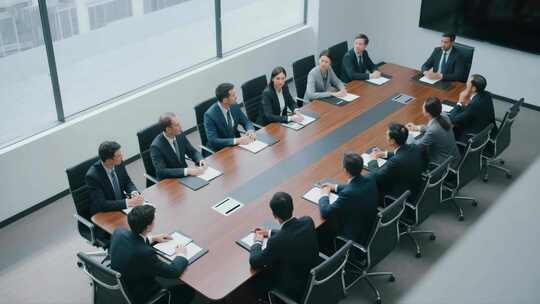 商务会议职场白领人士会议白领开会高管谈判