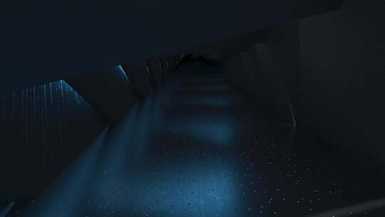 三维建筑光影空间隧道