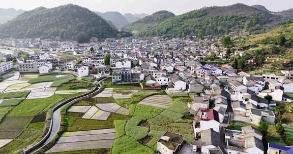 4k 航拍贵州屯堡乡村