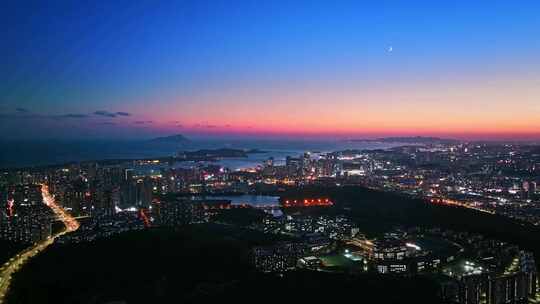 青岛西海岸夜景航拍
