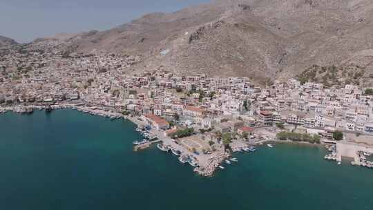 Kalymnos，希腊岛，无人机，海