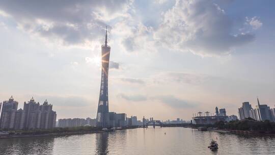 广东省广州城市风光延时