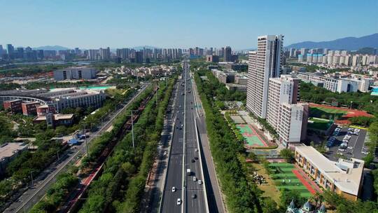 无人机航拍城市道路景观