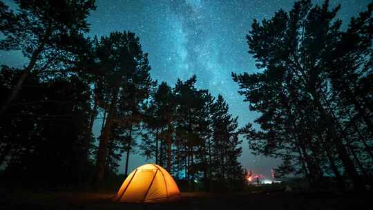 星空银河夜晚天文自然美景夜晚繁星