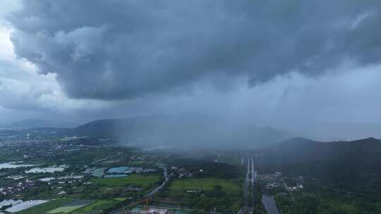 航拍暴风雨来袭