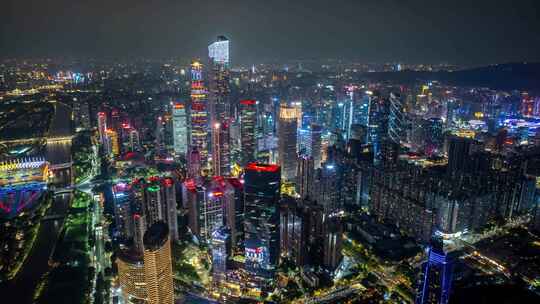 广州珠江新城夜景延时合集