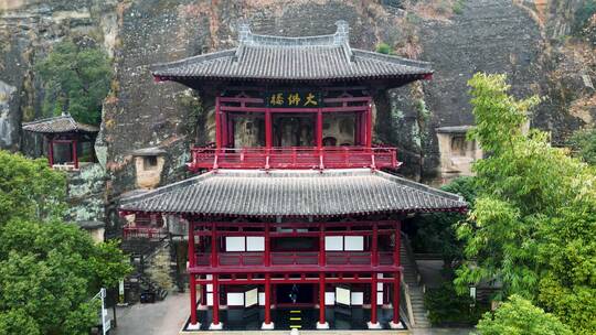 广元皇泽寺景区航拍风景