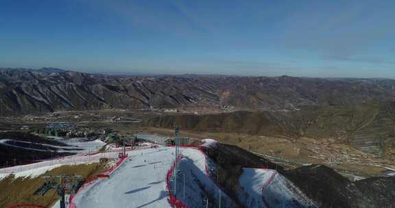 崇礼滑雪场雪山4k