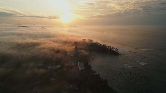 风景，热带，城镇，岛