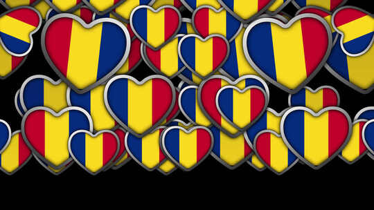 心形罗马尼亚国旗