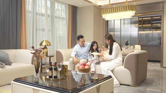 一家三口、幸福生活