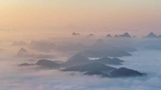 桂林山水大自然云海美景