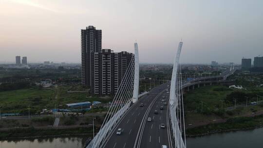 东莞黎川大桥航拍视频素材模板下载