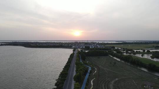 合肥巢湖风景全景4K航拍