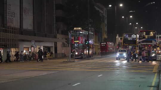 香港街景铛铛车视频素材模板下载