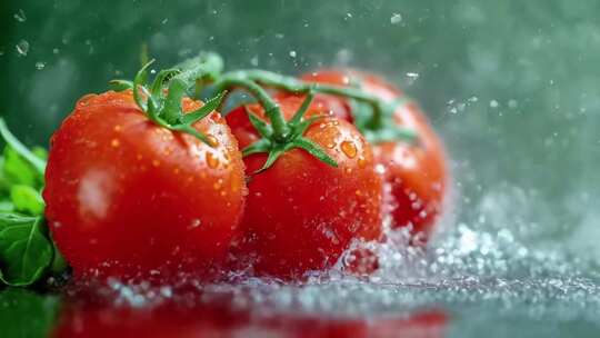 番茄西红柿新鲜有机蔬菜水果特写广告宣传视频素材模板下载