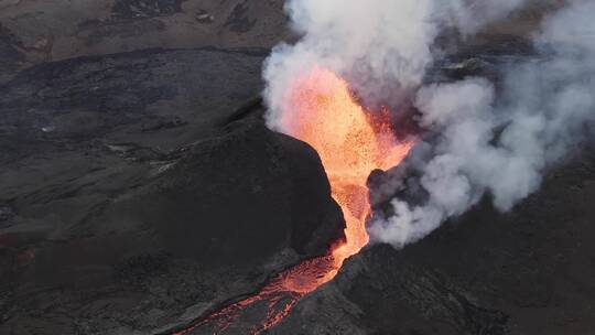 火山喷发熔岩岩浆视频素材模板下载