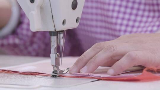 缝纫机缝纫特写视频素材模板下载