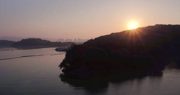 旅游景区 鼋头渚 太湖仙岛 顶太阳 特写 左