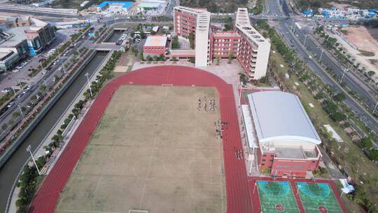 珠海中山大学附属中学校园航拍