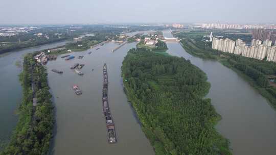 京杭大运河砸门航拍