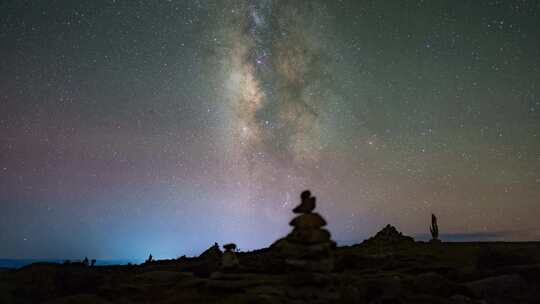 唯美星空银河延时