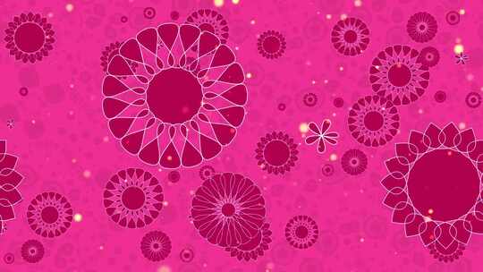 抽象粉红色的花朵闪亮的动画