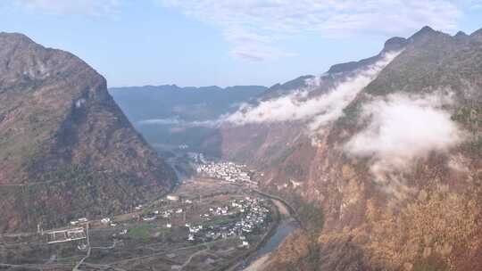 秤架山水风光延时素材