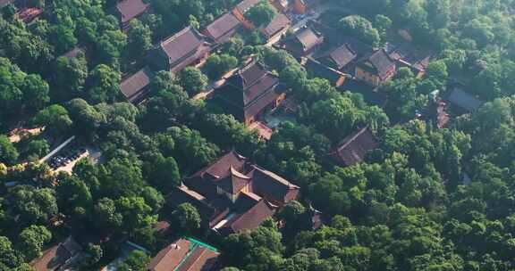 杭州初夏灵隐寺航拍合集