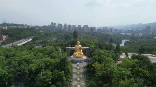 航拍重庆华岩旅游风景区