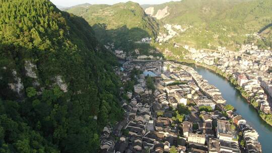 航拍贵州镇远古城5A景区