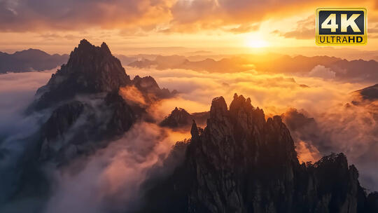 落日夕阳云海日出日落黄昏晨曦大自然5