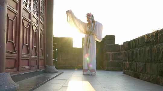 古风女子汉服舞蹈