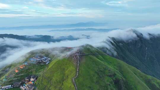 大气山峰森林航拍山川云海山脉壮丽山河风光