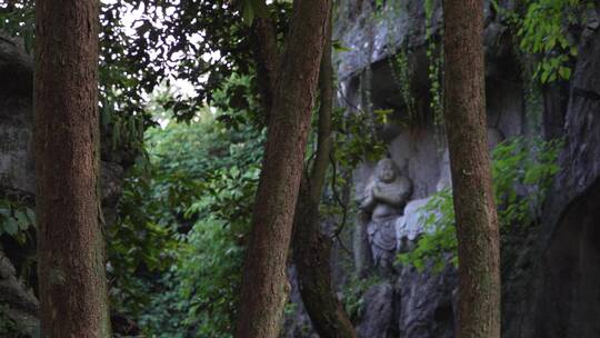 杭州灵隐寺飞来峰塑像