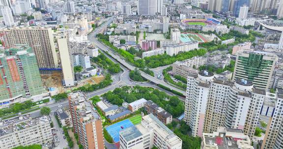 城市立交桥航拍