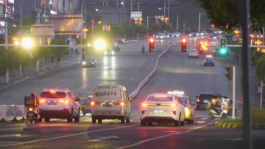 4K城市夜景车流视频实拍城市空镜