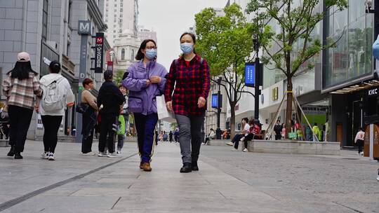 武汉汉江路步行街视频素材模板下载