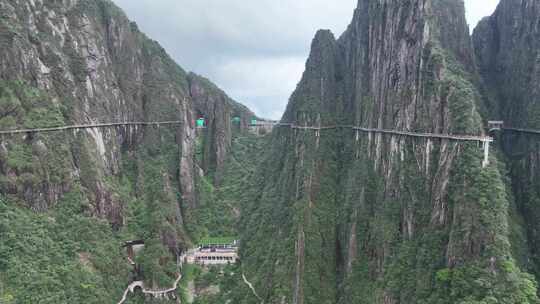 航拍郴州莽山五指峰景区震撼峰林全景