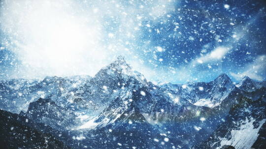 【4K】 雪山背景视频-循环1