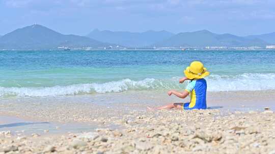 海南三亚西岛风景区游客旅游治愈唯美镜头