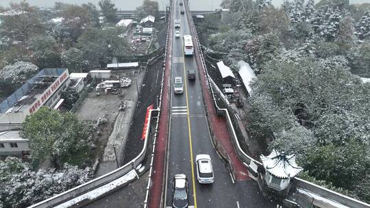 钱塘江大桥雪景