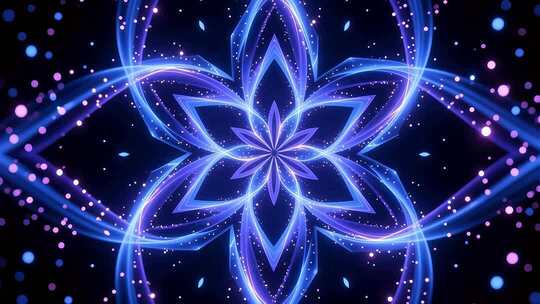 抽象艺术万花筒动态粒子4K