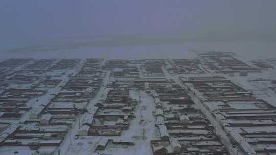 内蒙古 乌兰察布 小村庄 下雪