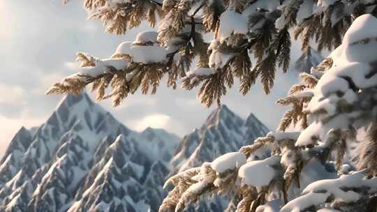 雪山冬季